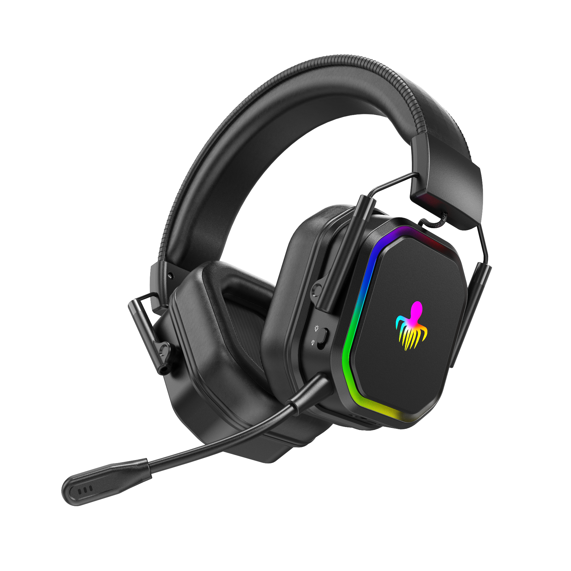 Neptune gaming headset — angled view with RGB lighting