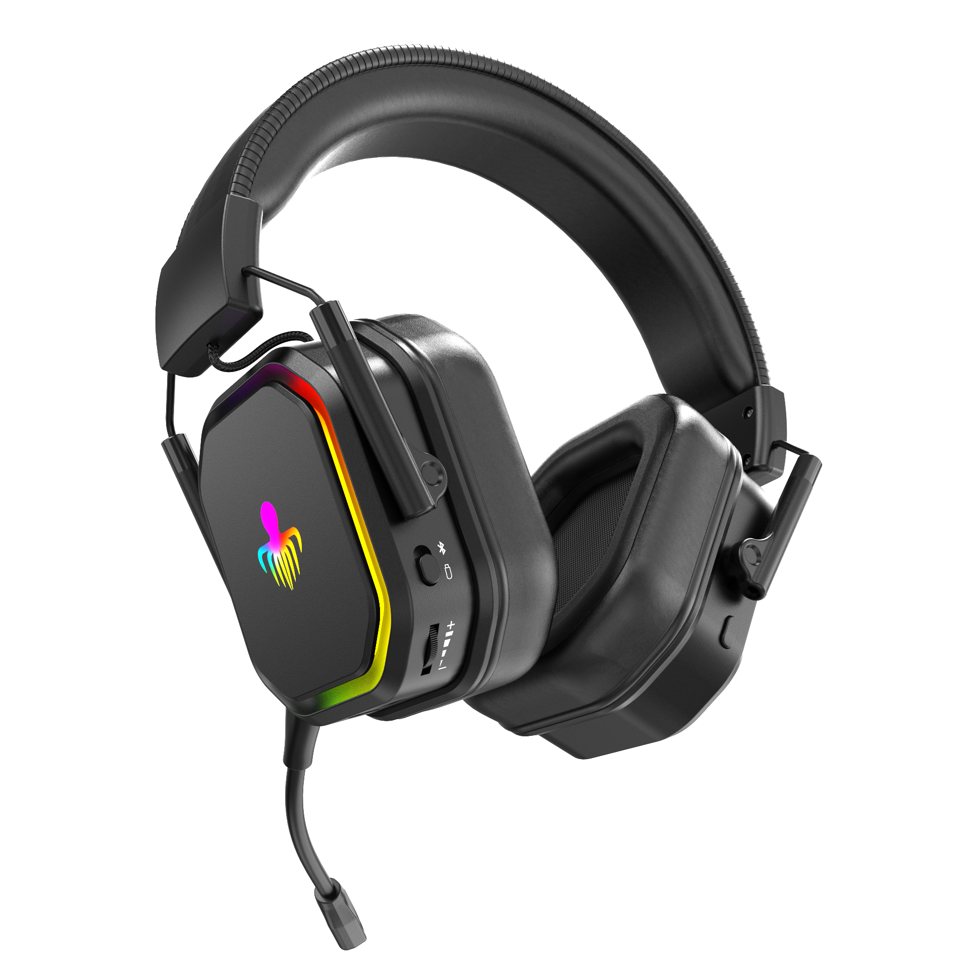 Neptune gaming headset — detail view with RGB accents