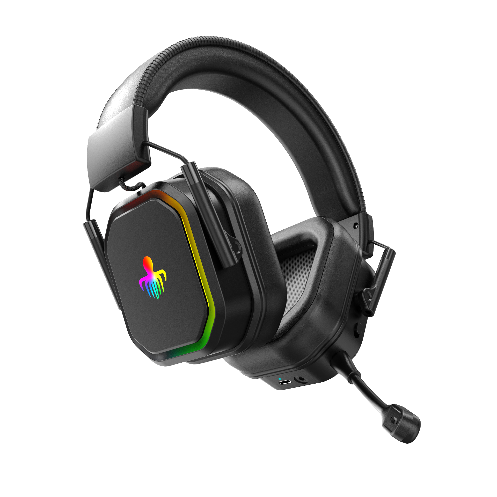 Neptune gaming headset — three-quarter view
